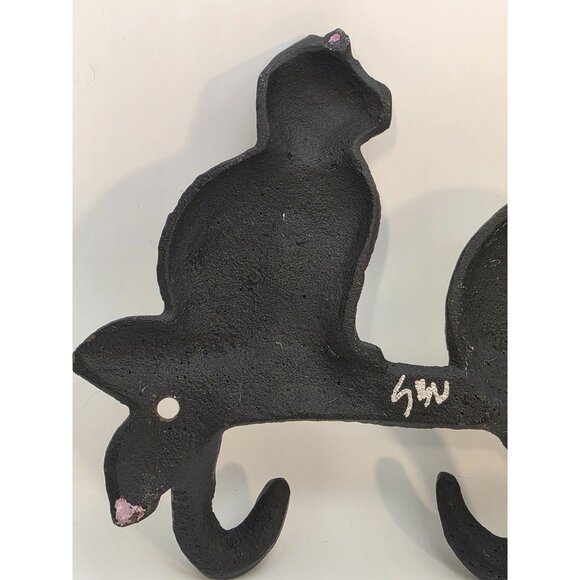 Vintage Cat Cast Iron Tail Hook Wall Hanger - Picture 8 of 8